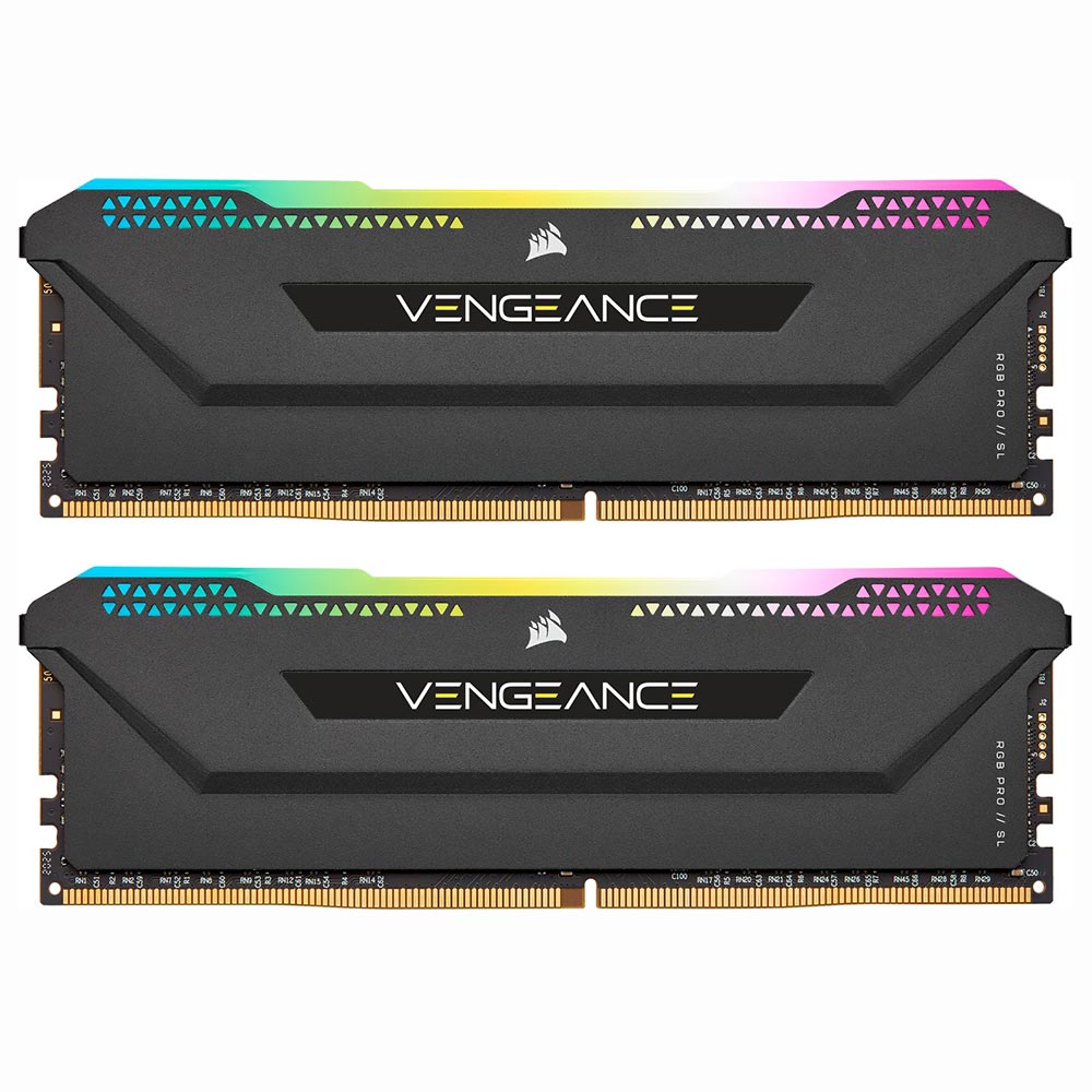 Memória RAM Corsair Vengeance RGB Pro SL DDR4 32GB (2x16GB) 3200MHz - Preto (CMH32GX4M2Z3200C16)