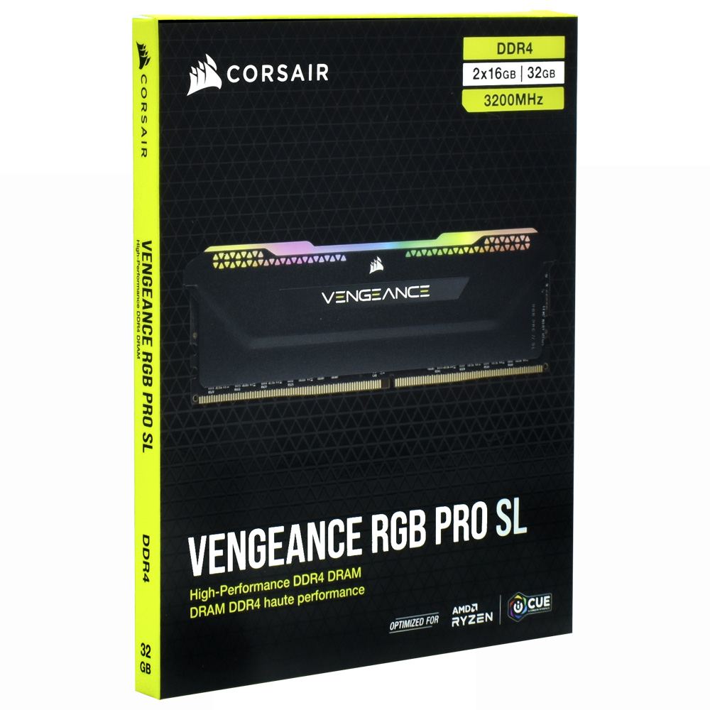 Memória RAM Corsair Vengeance RGB Pro SL DDR4 32GB (2x16GB) 3200MHz - Preto (CMH32GX4M2Z3200C16)