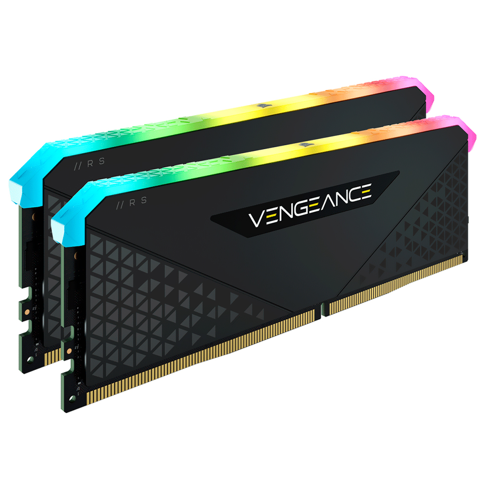 Memória RAM Corsair Vengeance RGB RS DDR4 16GB (2x8GB) 3200MHz - Preto (CMG16GX4M2E3200C16)