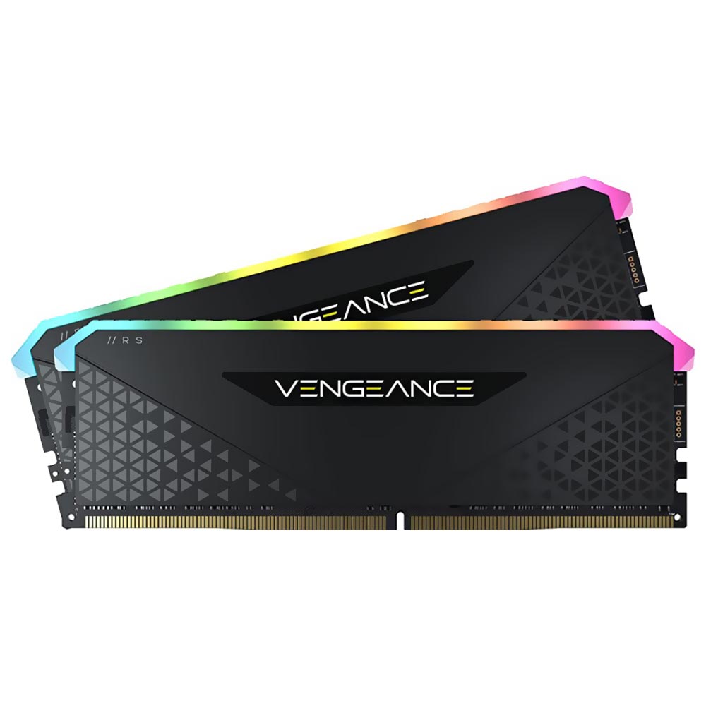 Memória RAM Corsair Vengeance RGB RS DDR4 16GB (2x8GB) 3600MHz - Preto (CMG16GX4M2D3600C18)