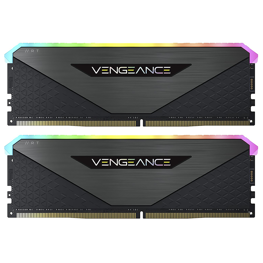 Memória RAM Corsair Vengeance RGB RT DDR4 32GB (2x16GB) 3200MHz - Preto (CMN32GX4M2Z3200C16)  