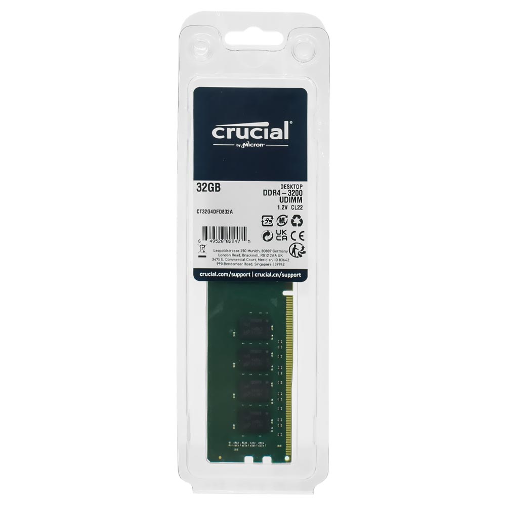 Memória RAM Crucial DDR4 32GB 3200MHz - CT32G4DFD832A