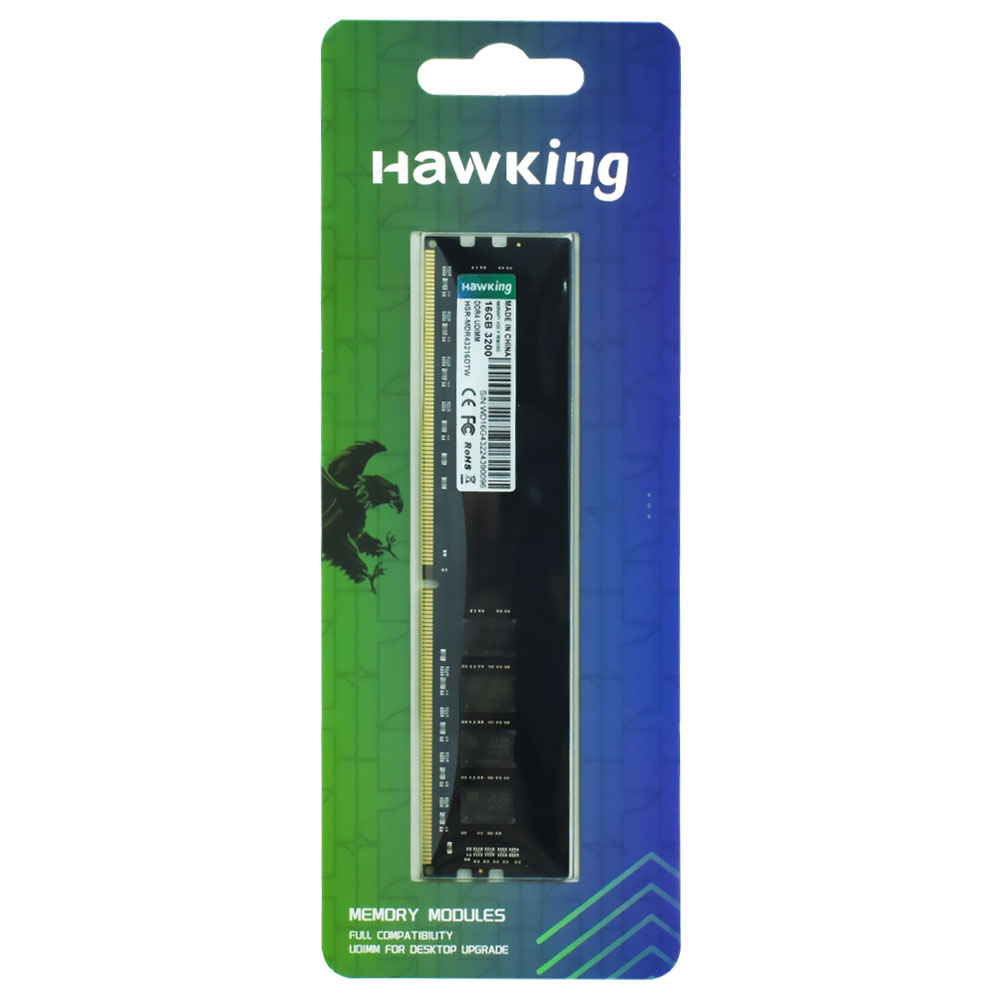 Memória RAM Hawking DDR4 16GB 3200MHz - HSR-MDR43216DTW