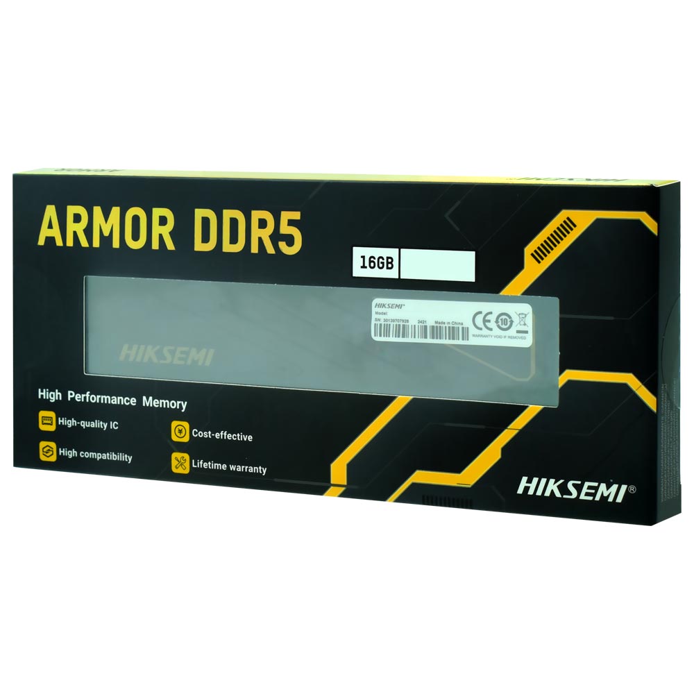 Memória RAM Hiksemi Armor DDR5 16GB 5600MHz - Preto (HSC516U56D2)