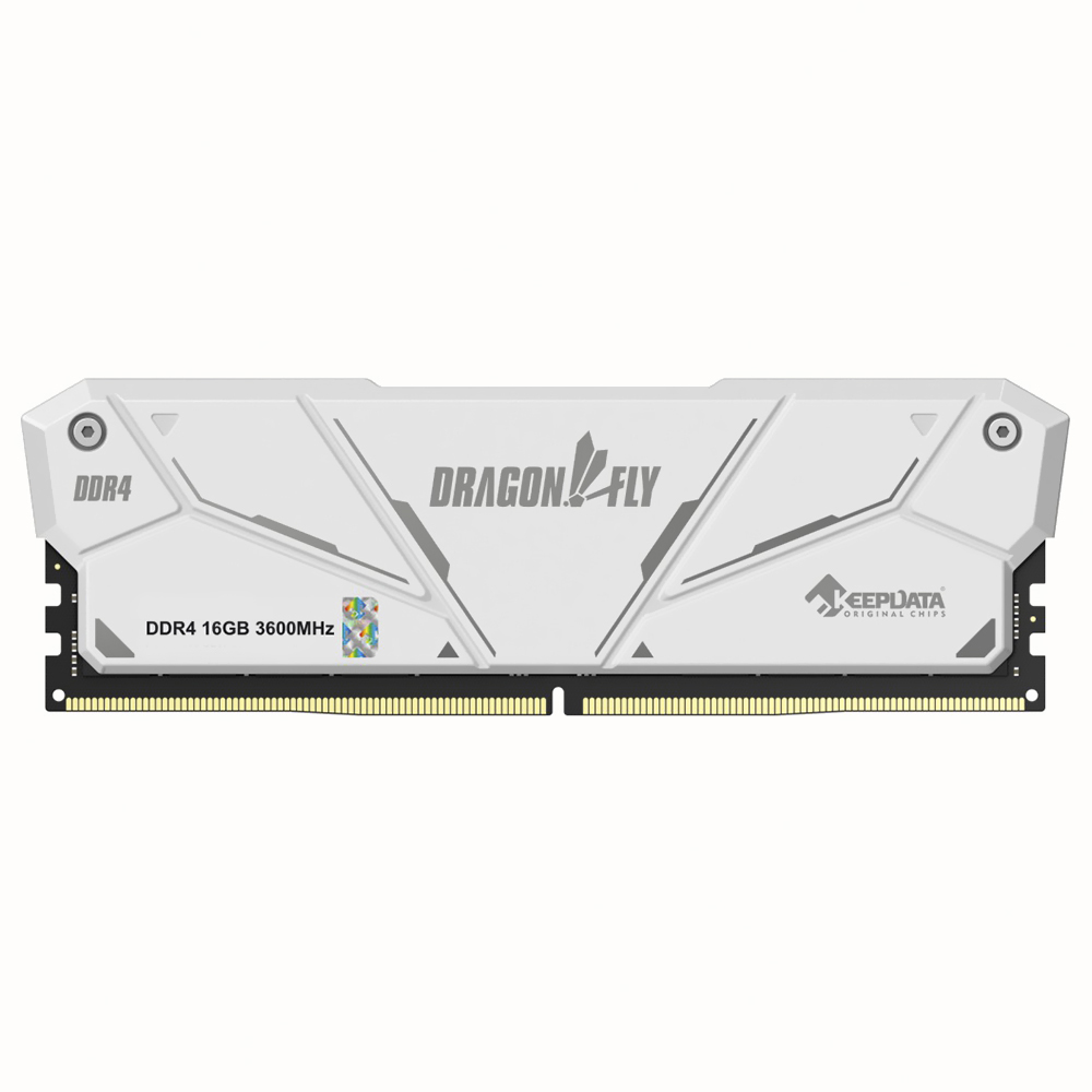Memória RAM Keepdata Dragonfly DDR4 16GB 3600MHz - Branco (KDH36C18W/16G)