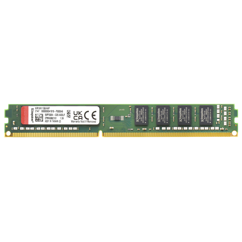Memória RAM Kingston DDR3 4GB 1600MHz - KVR16N11S8/4
