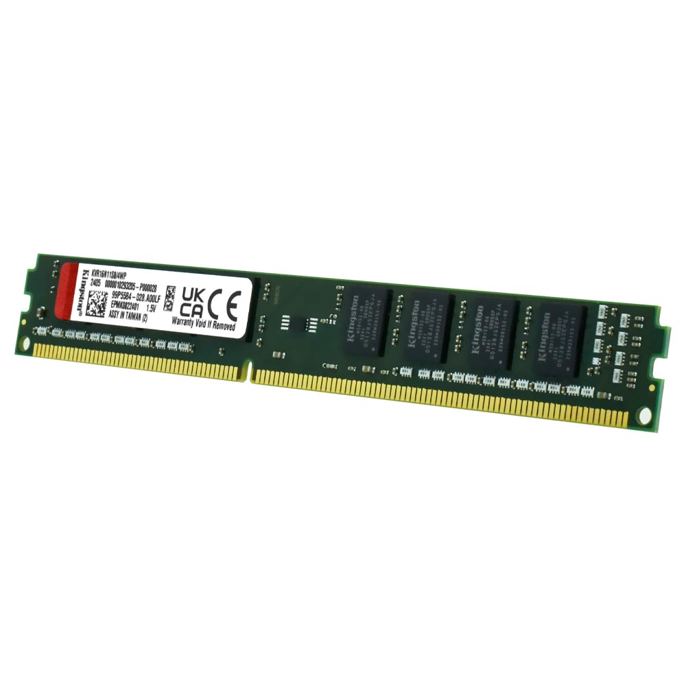 Memória RAM Kingston DDR3 4GB 1600MHz - KVR16N11S8/4WP
