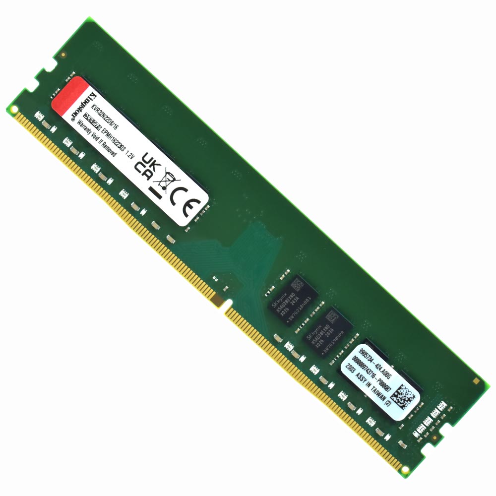 Memória RAM Kingston DDR4 16GB 3200MHz - KVR32N22D8/16WP