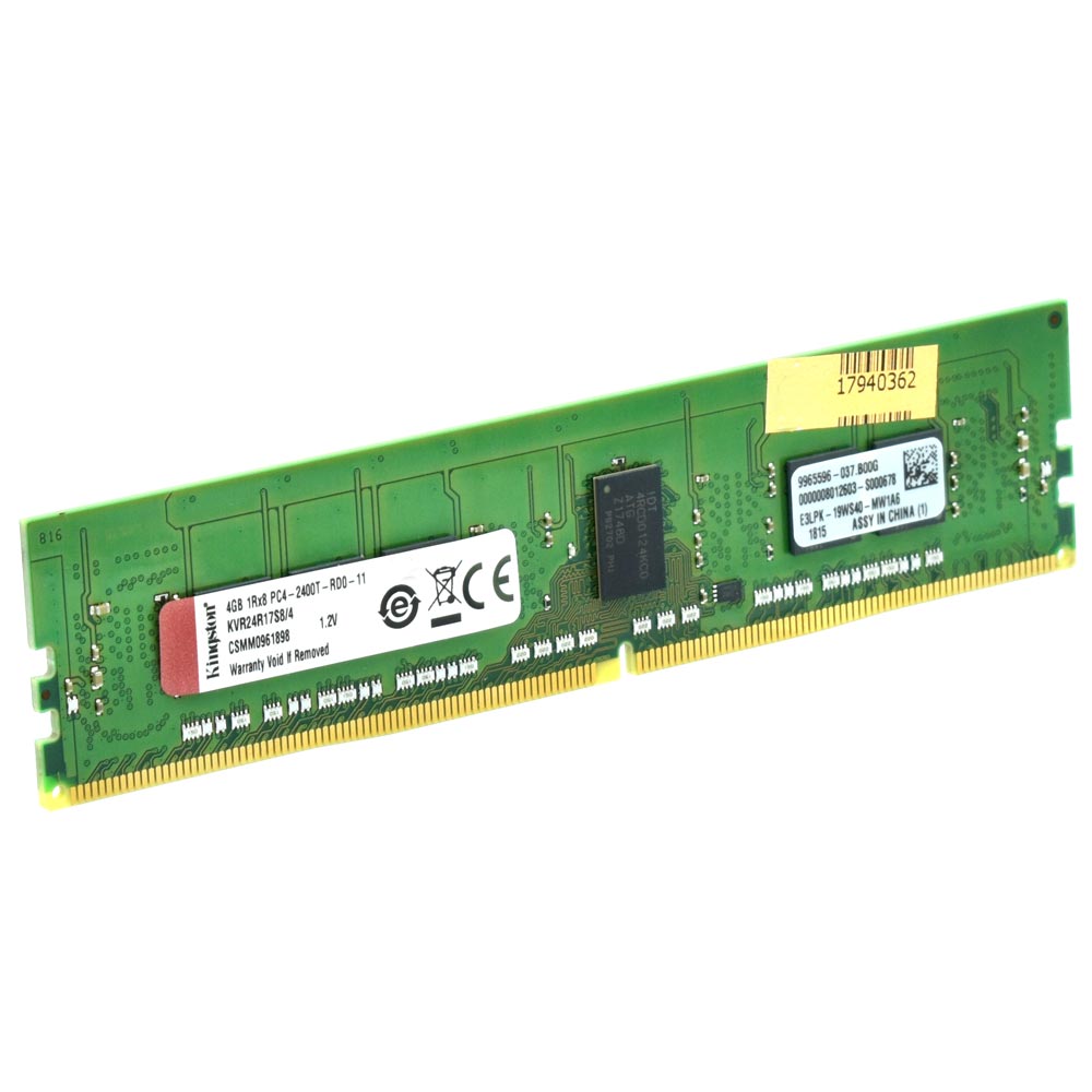 Memória RAM Kingston DDR4 4GB 2400MHz - KVR24N17S6/4