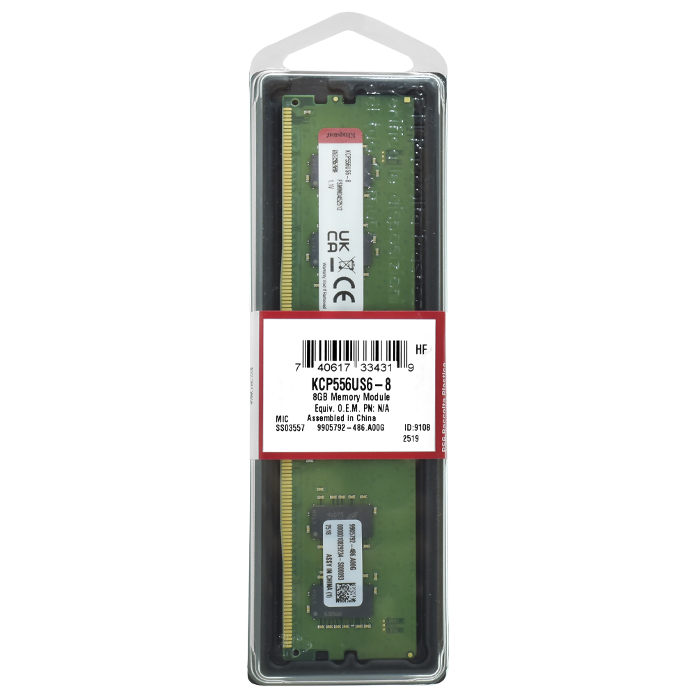 Memória RAM Kingston DDR5 8GB 5600MHz - KCP556US6-8