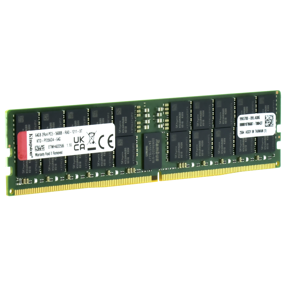 Memória RAM Kingston ECC 2RX4 DDR5 64GB 5600MHz - KTD-PE556D4-64G