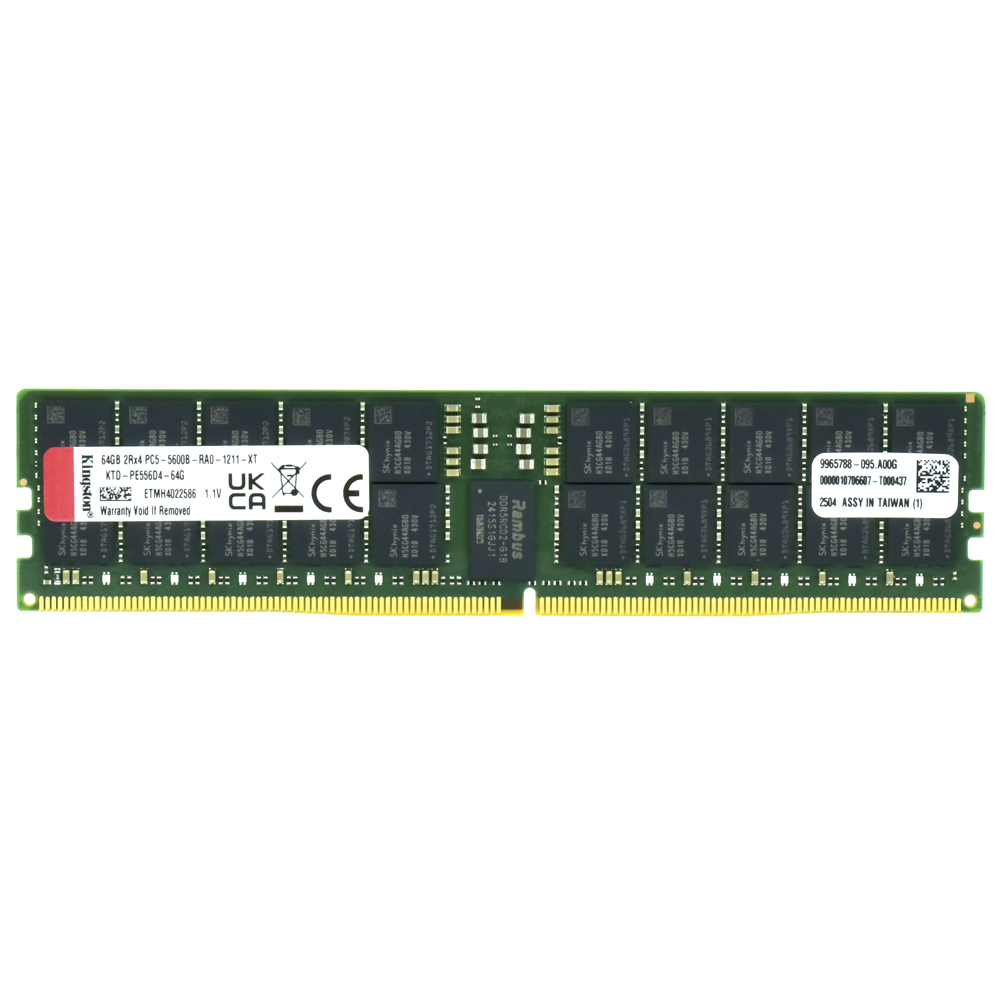 Memória RAM Kingston ECC 2RX4 DDR5 64GB 5600MHz - KTD-PE556D4-64G