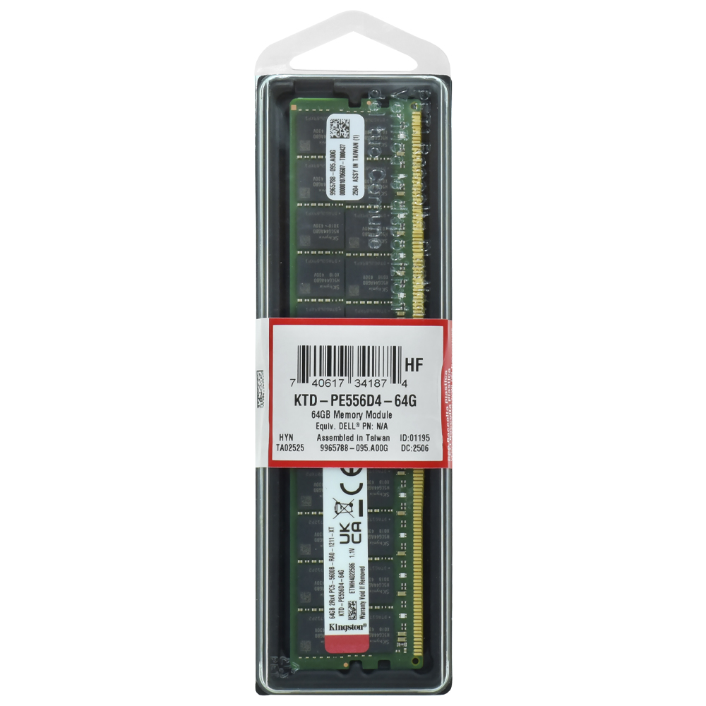 Memória RAM Kingston ECC 2RX4 DDR5 64GB 5600MHz - KTD-PE556D4-64G