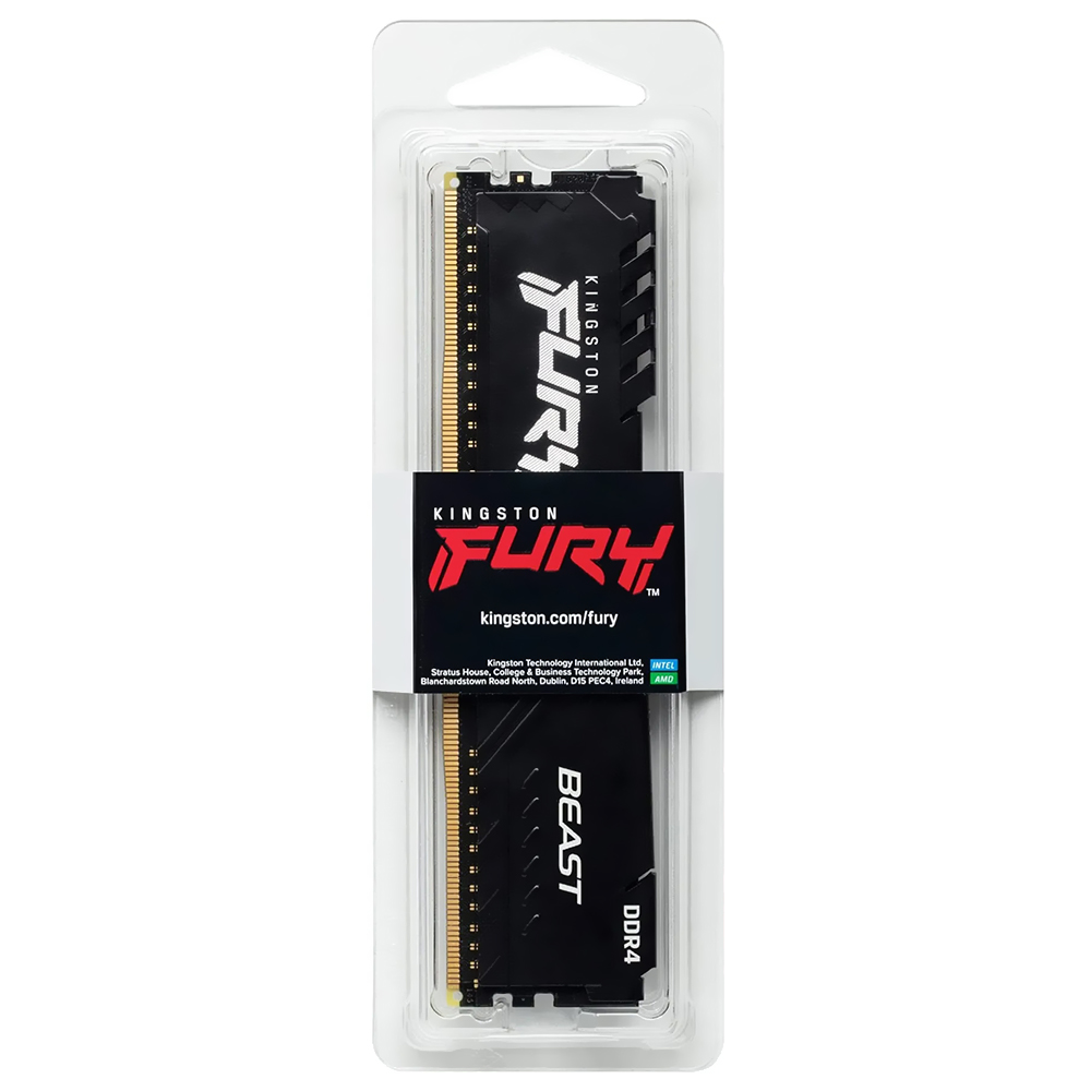Memória RAM Kingston Fury Beast DDR4 16GB 2666MHz - Preto (KF426C16BB/16)