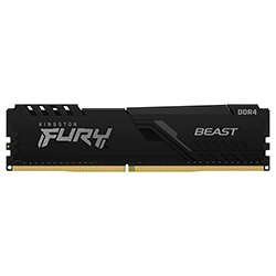 Memória RAM Kingston Fury Beast DDR4 16GB 3200MHz - Preto (KF432C16BB/16)