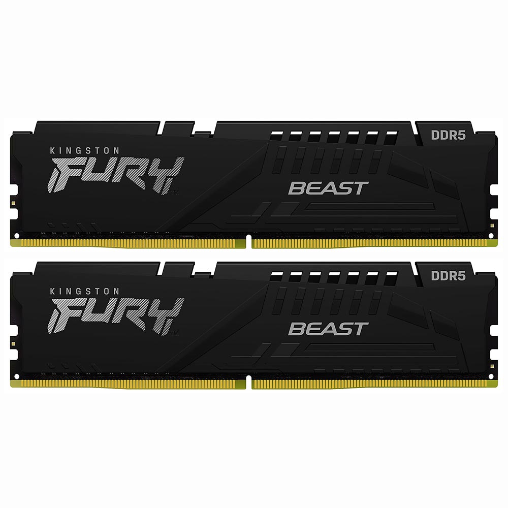 Memória RAM Kingston Fury Beast DDR5 16GB (2x8GB) 5200MHz - Preto (KF552C40BBK2-16)