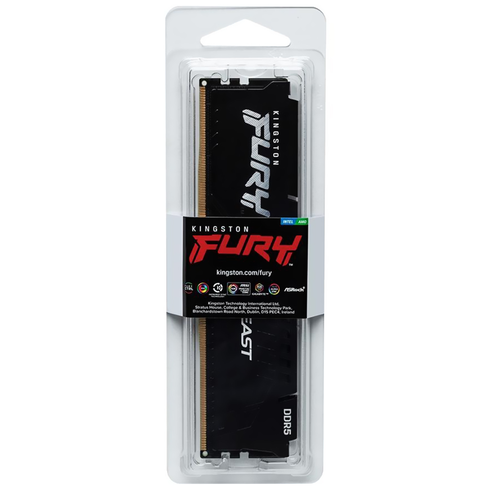 Memória RAM Kingston Fury Beast DDR5 16GB 4800MHz - Preto (KF548C38BB/16) 