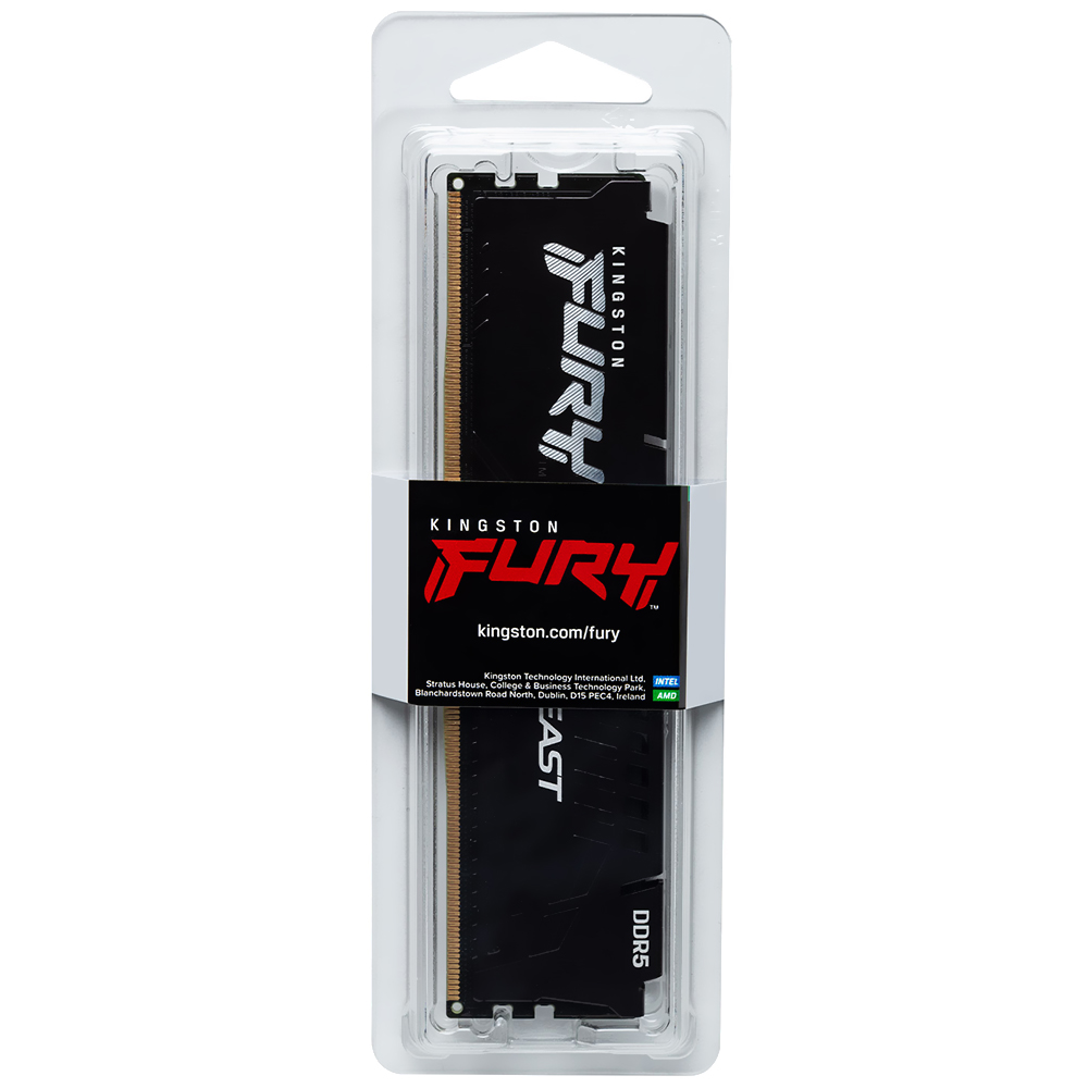 Memória RAM Kingston Fury Beast DDR5 16GB 6000MHz - Preto (KF560C36BBE2-16)