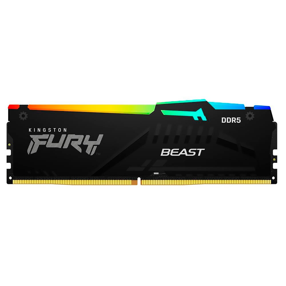 Memória RAM Kingston Fury Beast DDR5 16GB 6000MHz RGB - Preto (KF560C36BBE2A-16)