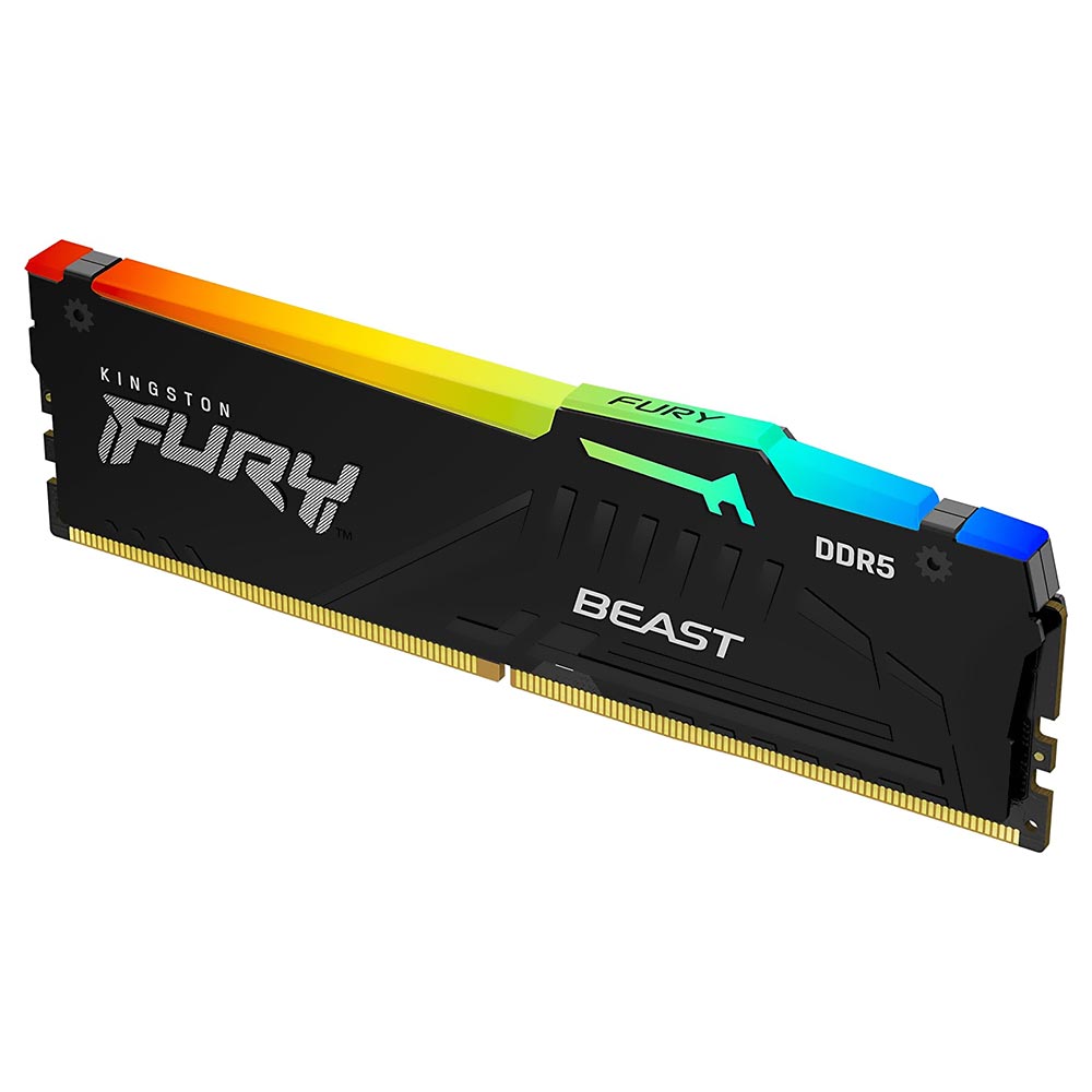 Memória RAM Kingston Fury Beast DDR5 8GB 5600MHz  RGB - Preto (KF556C40BBA-8)