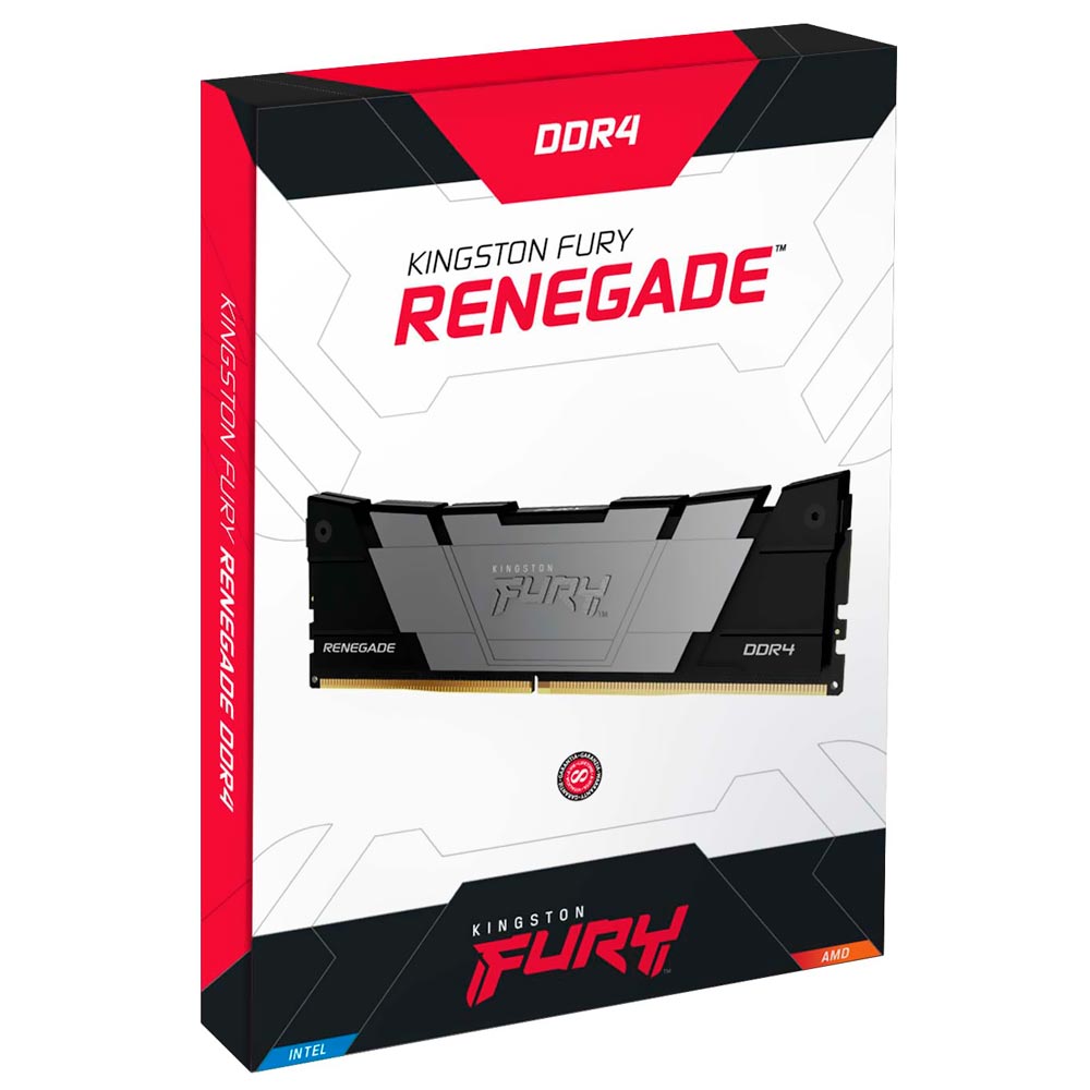 Memória RAM Kingston Fury Renegade DDR4 16GB 3200MHz - Preto (KF432C16RB12/16)