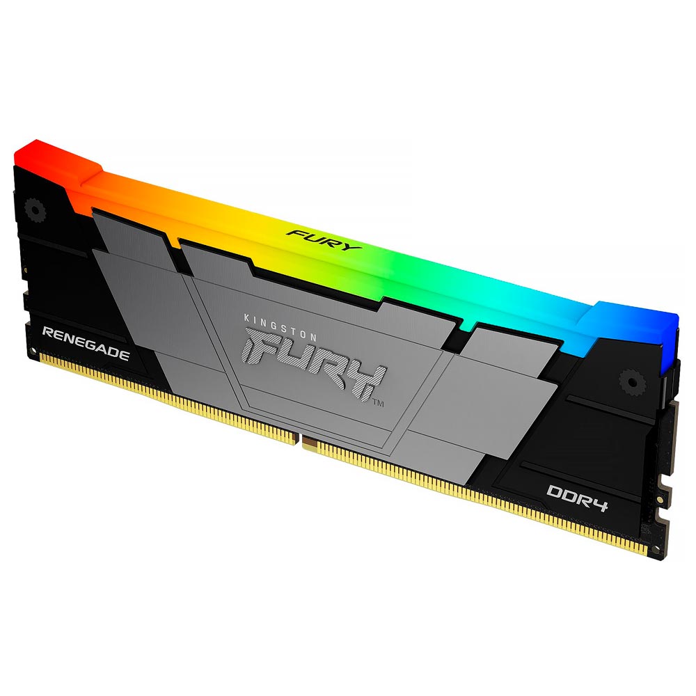 Memória RAM Kingston Fury Renegade DDR4 16GB 3200MHz RGB - Preto (KF432C16RB12A/16)
