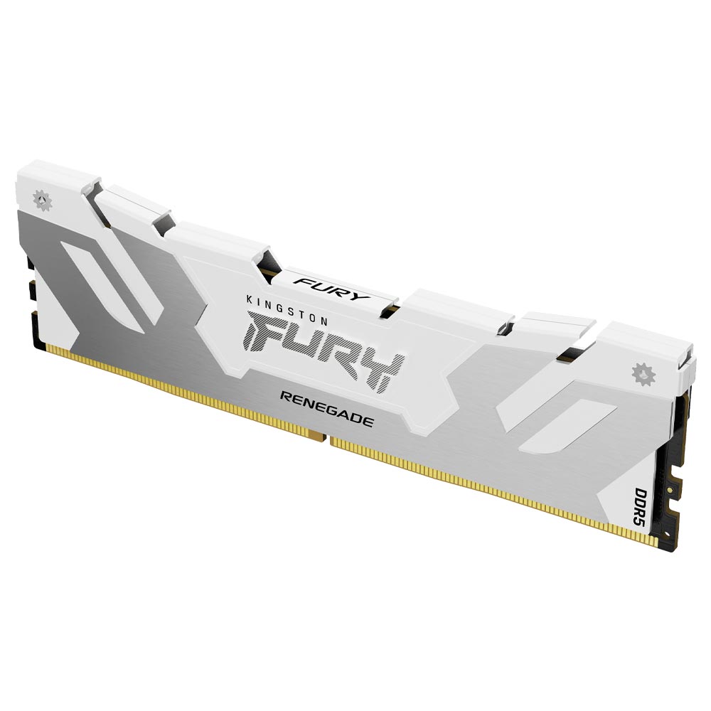 Memória RAM Kingston Fury Renegade DDR5 16GB 6400MHz - Branco / Prata (KF564C32RW-16)