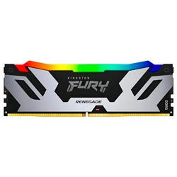 Memória RAM Kingston Fury Renegade DDR5 16GB 6400MHz RGB - Prata / Preto (KF564C32RSA-16)