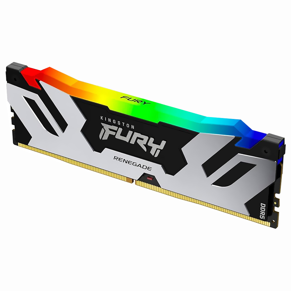 Memória RAM Kingston Fury Renegade DDR5 32GB 6400MHz RGB - Prata / Preto (KF564C32RSA-32)