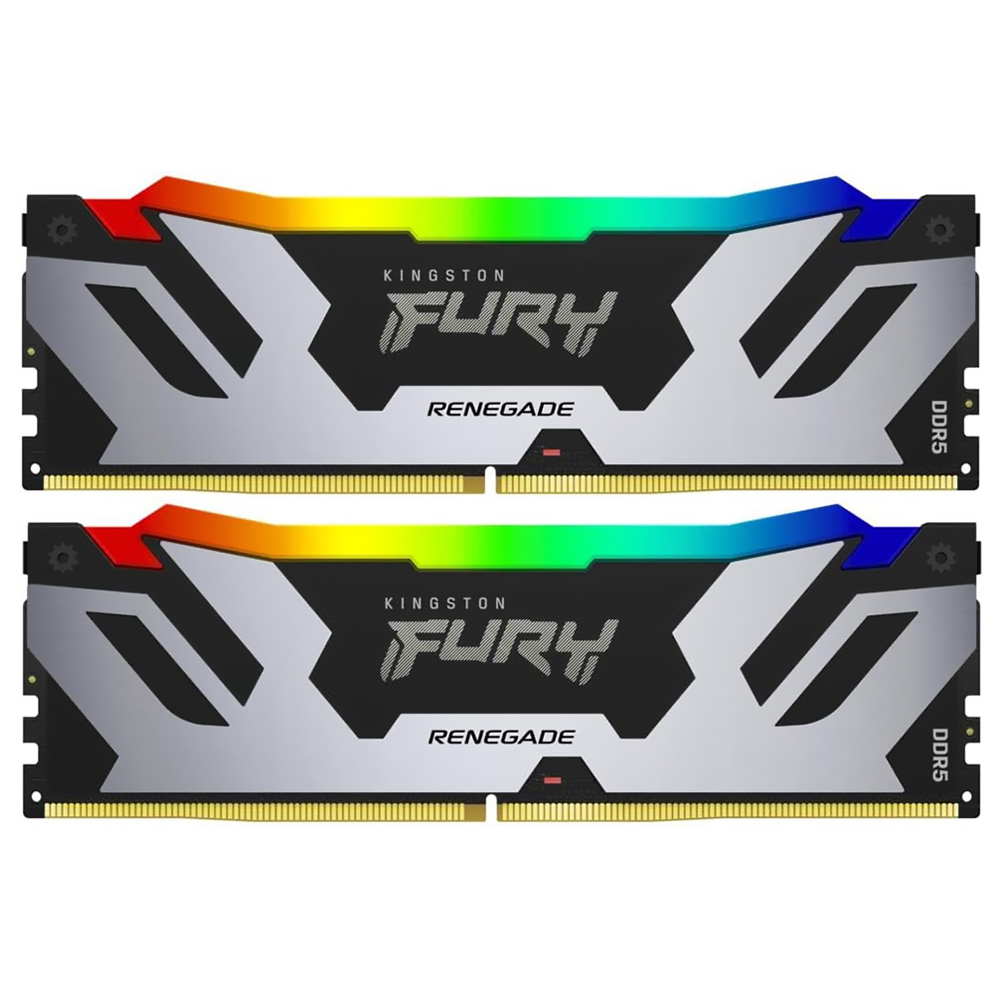 Memória RAM Kingston Fury Renegade DDR5 48GB 6400MHz RGB - Prata / Preto (KF564C32RSA-48)