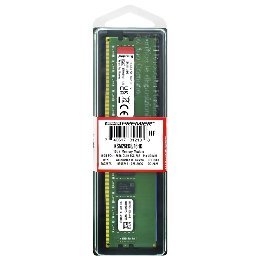 Memória RAM Kingston Premier DDR4 16GB 2666MHz - KSM26ED8/16HD