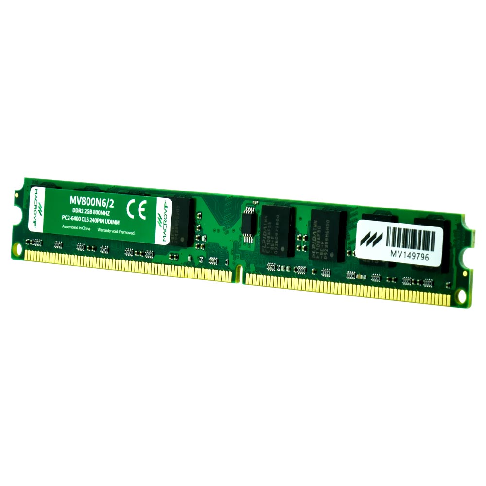 Memória RAM Macrovip DDR2 2GB 800MHz - MV800N6/2 