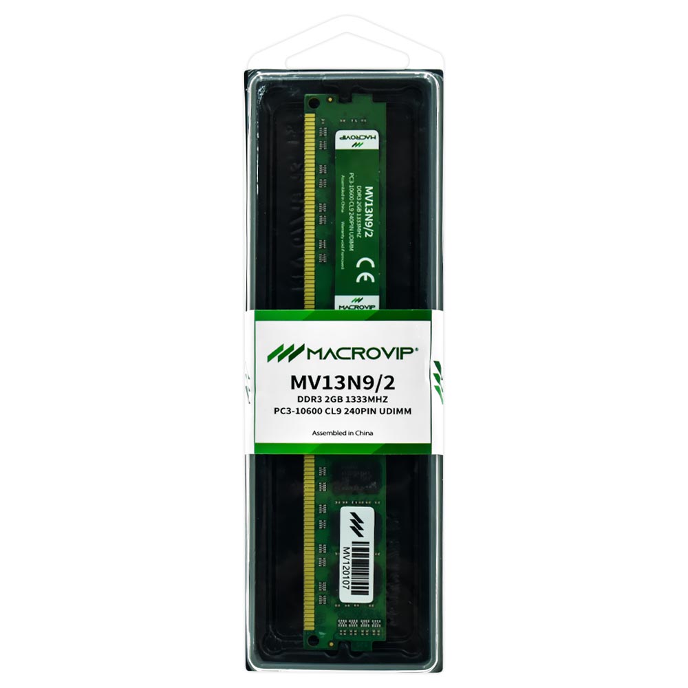Memória RAM Macrovip DDR3 2GB 1333MHz - MV13N9/2 