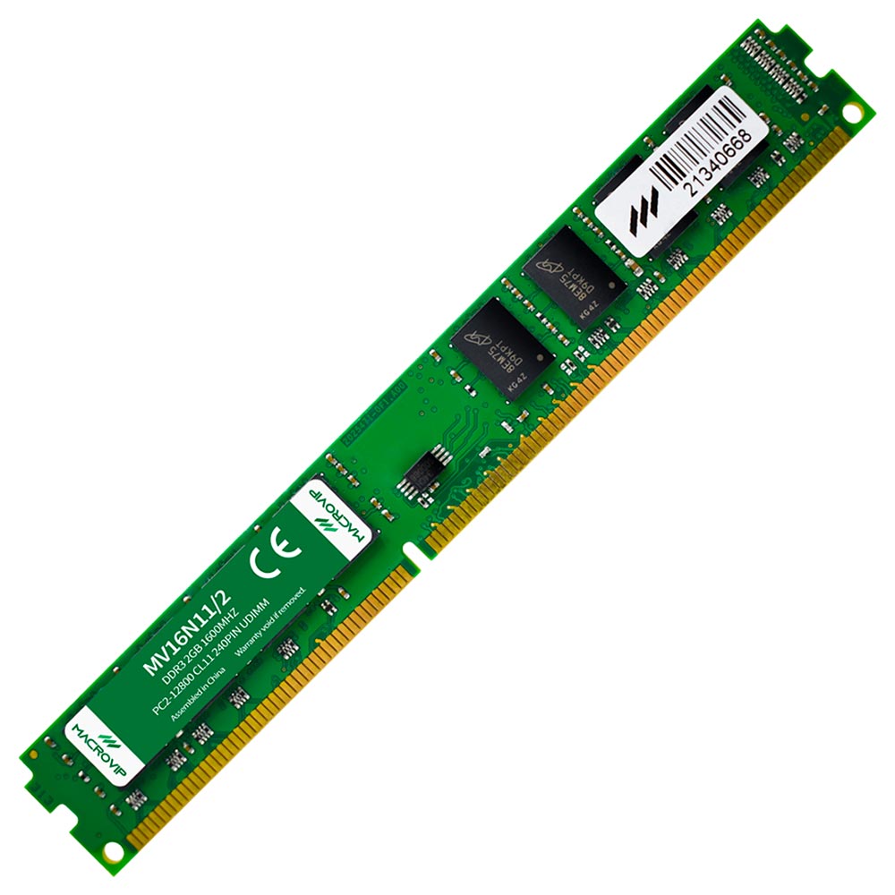 Memória RAM Macrovip DDR3 2GB 1600MHz - MV16N11/2