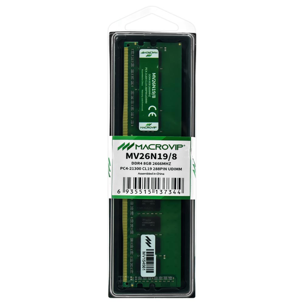 Memória RAM Macrovip DDR4 8GB 2666MHz - MV26N19/8