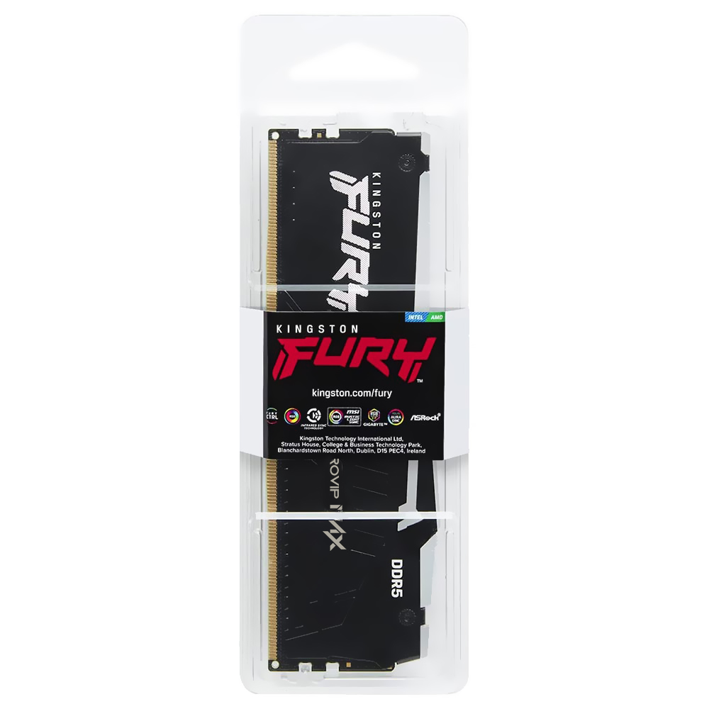 Memória RAM Macrovip Max by Kingston Fury DDR5 16GB 5600MHz RGB - Preto (KF556C36BBEA-16CLLB)