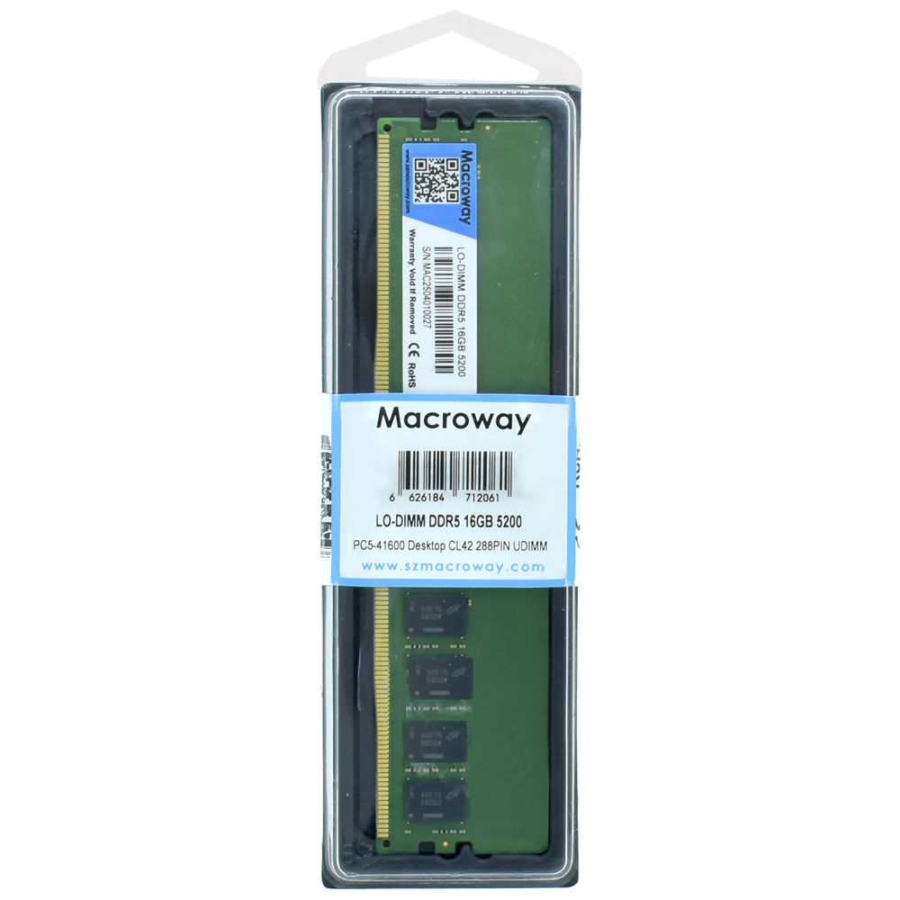 Memória RAM Macroway 16GB 5200MHz