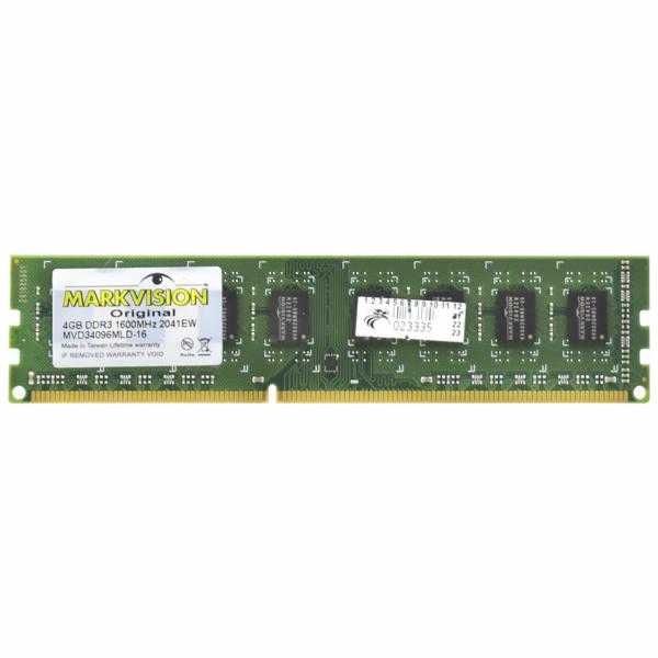 Memória RAM Markvision DDR3 4GB 1600MHz - MVD34096MLD-16