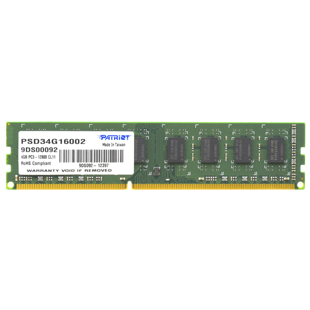 Memória RAM Patriot Signature DDR3 4GB 1600MHz - PSD34G16002