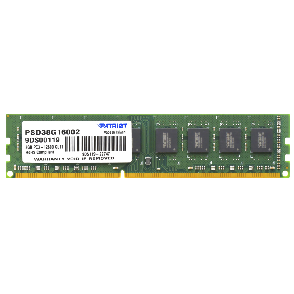 Memória RAM Patriot Signature DDR3 8GB 1600MHz - PSD38G16002
