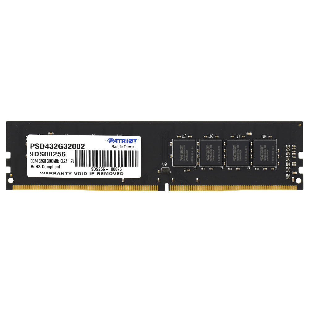 Memória RAM Patriot Signature DDR4 32GB 3200MHz - Preto (PSD432G32002)