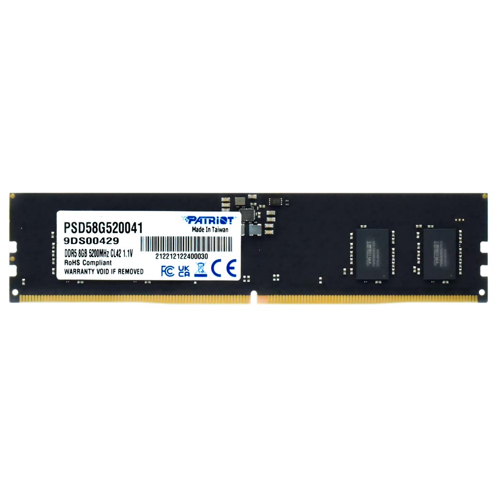 Memória RAM Patriot Signature DDR5 8GB 5200MHz - PSD58G520041