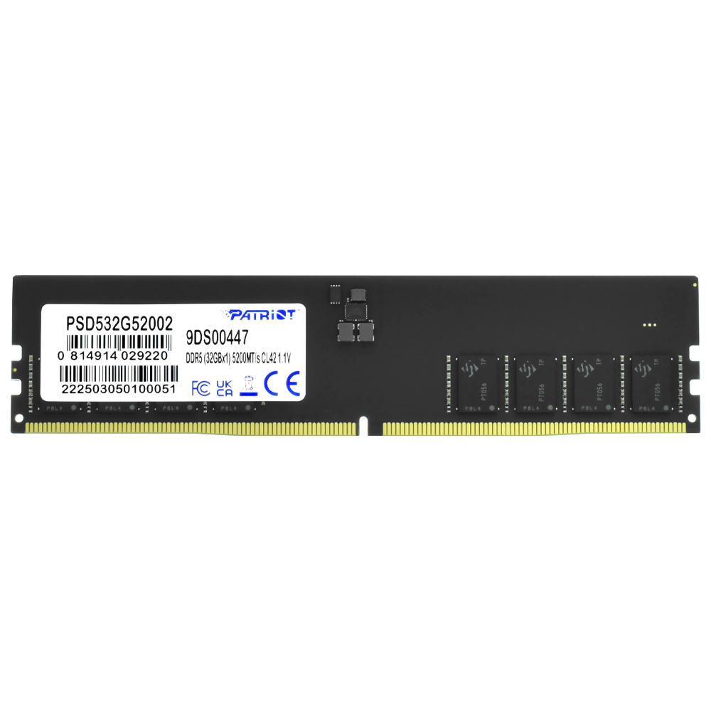 Memória RAM Patriot Signature Line DDR5 32GB 5200MHz - Preto (PSD532G52002)