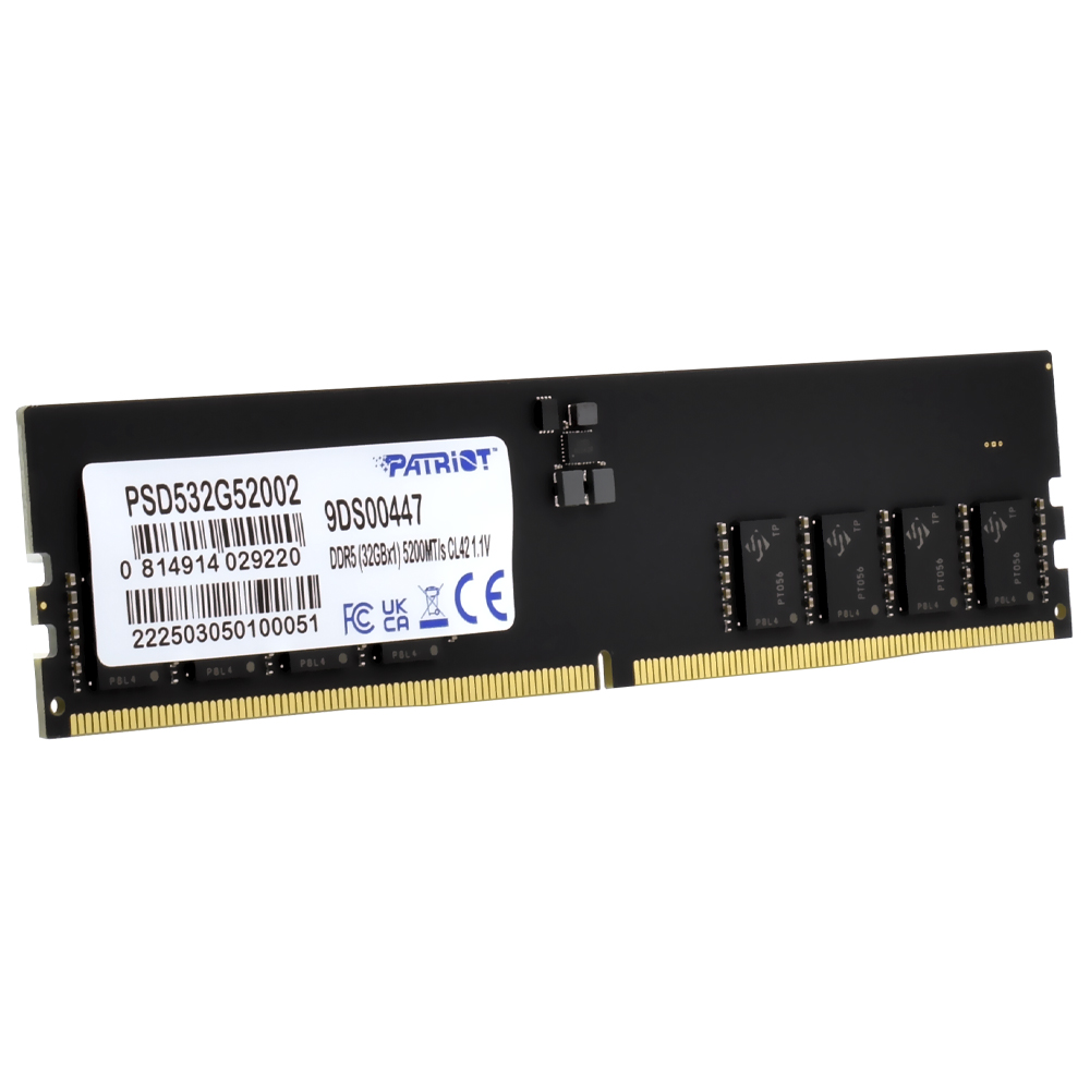 Memória RAM Patriot Signature Line DDR5 32GB 5200MHz - Preto (PSD532G52002)