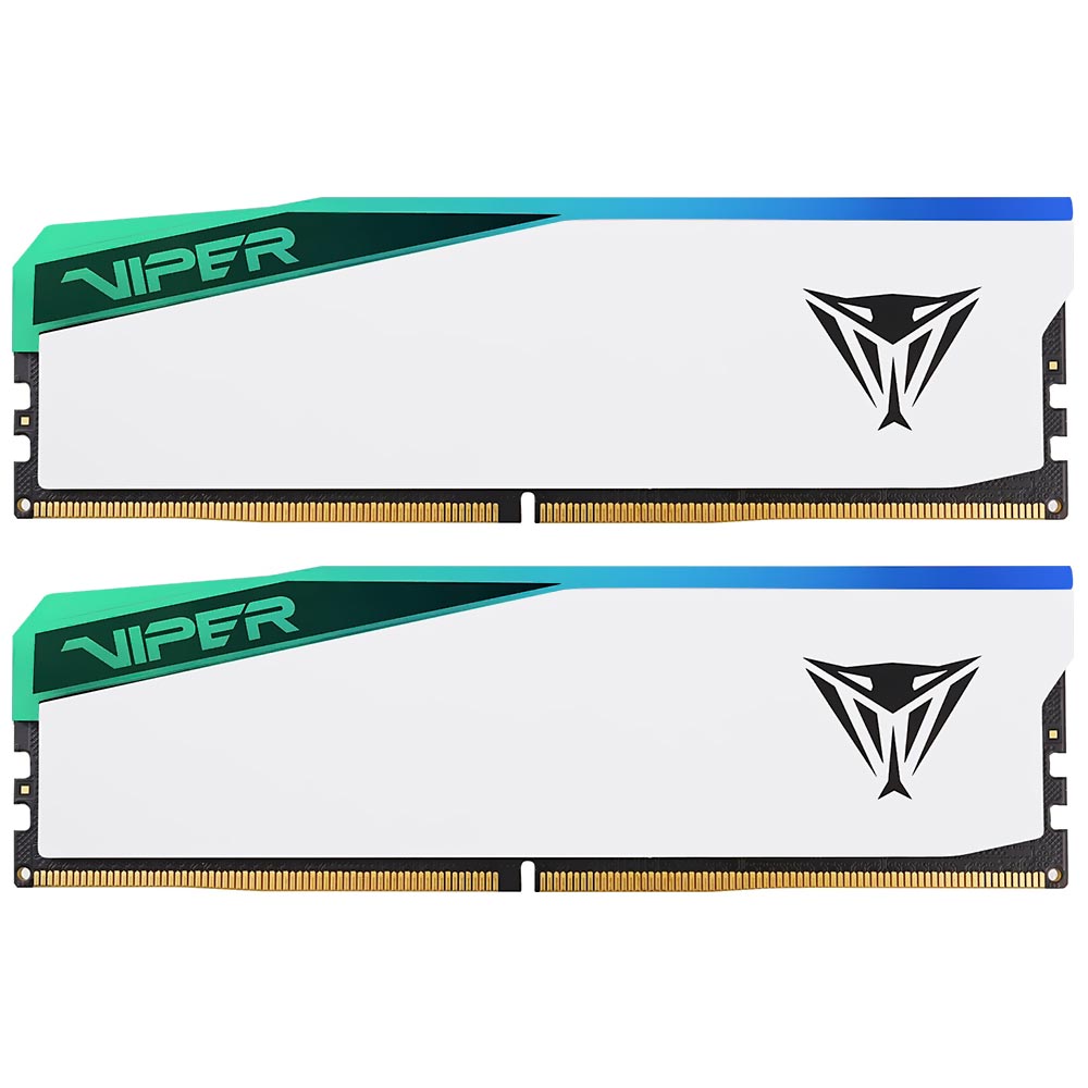 Memória RAM Patriot Viper Elite 5 DDR5 96GB (2x48GB) 6000MHz RGB - Branco (PVER596G60C42KW)