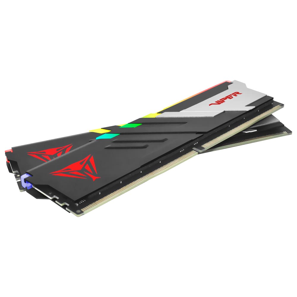 Memória RAM Patriot Viper Venom DDR5 32GB (2x16GB) 6200MHz RGB - Preto / Prata (PVVR532G620C40K)