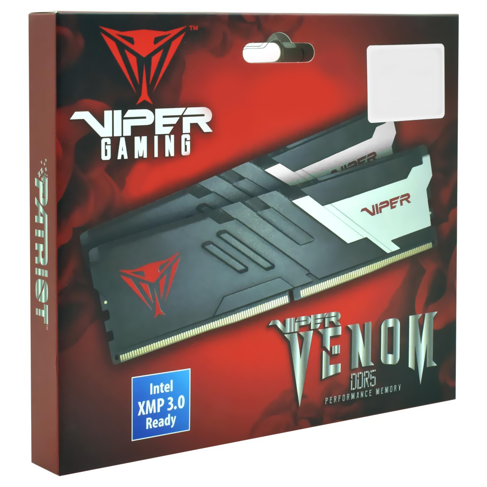 Memória RAM Patriot Viper Venom DDR5 64GB (2x32GB) 5200MHz - Preto / Prata (PVV564G520C40K)