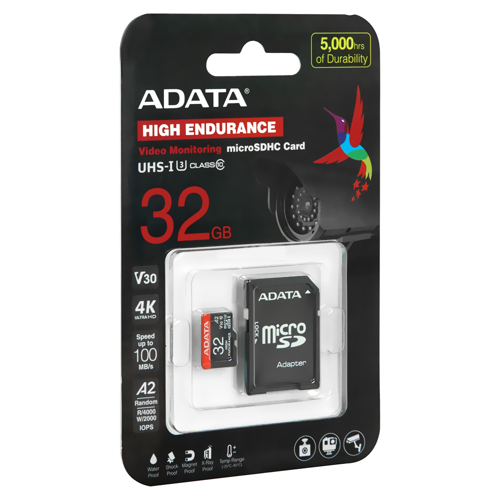 Cartão de Memória Micro SD ADATA V30 32GB Classe 10 -  AUSDH32GUI3V30SHA2-RA1