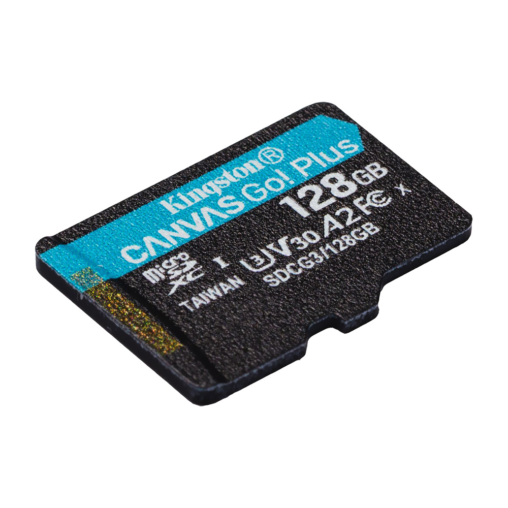 Cartão de Memória Micro SD Kingston Canvas Go Plus U3 C10 V30 A2 128GB - SDCG4/128GB