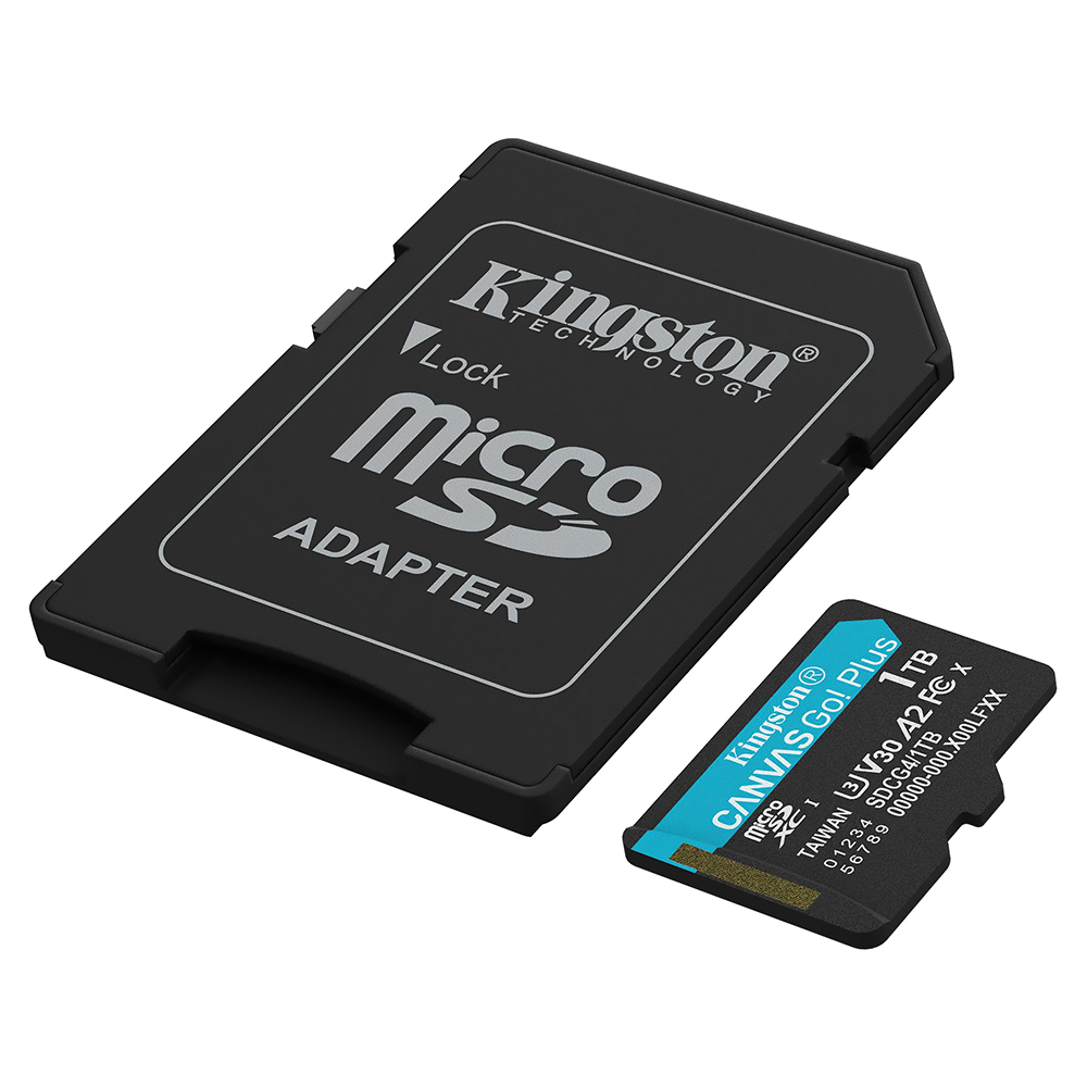Cartão de Memória Micro SD Kingston Canvas Go Plus U3 C10 V30 A2 1TB - SDCG4/1TB